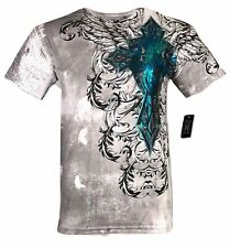        Camiseta masculina Xtreme Couture by Affliction BASTILE MASS branca motociclista P-5XL comprar usado  Enviando para Brazil
