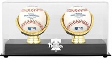 Vitrine logotipo Philadelphia Phillies luva dourada dupla beisebol 2019 comprar usado  Enviando para Brazil