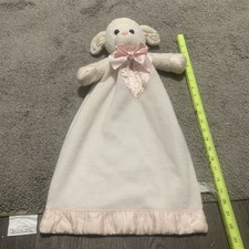 "Manta de seguridad Dakin Lamb Lovey crema polar y bebé rosa felpa satinado corazón 22""" segunda mano  Embacar hacia Mexico