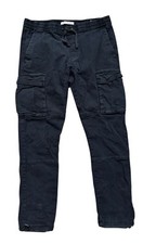 Calça cargo Pacsun masculina tamanho grande (36x28) preta lavada lona elástica comprar usado  Enviando para Brazil