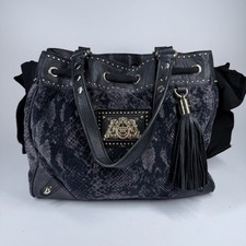 Bolsa tote vintage Juicy Couture Daydreamer Wild Things preta arco duplo Y2k comprar usado  Enviando para Brazil