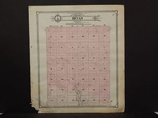 Usado, Mapa do condado de Dakota do Norte Towner Bryan Township 1909 Q6#97 comprar usado  Enviando para Brazil
