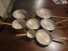Conjunto de 7 panelas e frigideiras revestidas de cobre  comprar usado  Enviando para Brazil