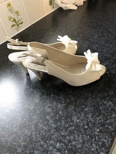 Satin wedding shoes for sale  MILLOM