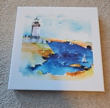 Watercolor lighthouse canvas for sale  Moscow Mills