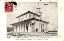 Ak Sao Francisco do Sul Brasilien, Bahnhof - 11187085 comprar usado  Enviando para Brazil