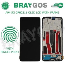 Digitalizador de tela sensível ao toque tela LCD display OLED com moldura para OPPO A94 5G CPH2211 comprar usado  Enviando para Brazil