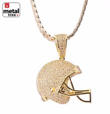 Pingente de capacete de futebol masculino da moda folheado a ouro Miami corrente cubana BCH 1149 G comprar usado  Enviando para Brazil