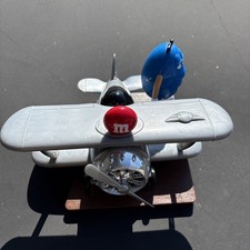 Dispensador de doces chocolate M&M's MMS World AIRPLANE PLANE - Azul raro M&M comprar usado  Enviando para Brazil