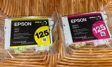 Genuíno Epson 125 Cartucho de Tinta Amarelo Magenta Nova Bolsa Selada Lote 2 comprar usado  Enviando para Brazil
