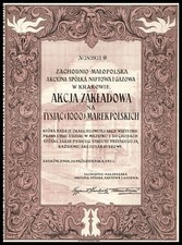 1923 Krakow, Poland: Zachodnio-Małopolska, Akcyjna Spolka Naftowa - Oil & Gas na sprzedaż  Wysyłka do Poland