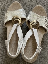 White elasticated wedge for sale  BOSTON