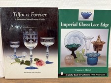 Lot 2 Books Imperial Glass: Lace Edge, Tiffin Is Forever: Stemware ID Guide segunda mano  Embacar hacia Mexico