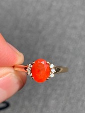 orange fire opal ring for sale  BRIGHTON