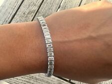 Pulseira de tênis unissex de diamante off white tratada com certificação 4,5 mm em prata 925 comprar usado  Enviando para Brazil