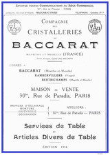 Pdf catalogue baccarat d'occasion  Expédié en Belgium