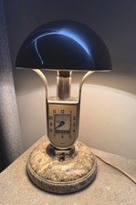 Abajur de mesa vintage art déco com despertador integrado por Mofem abajur cogumelo comprar usado  Enviando para Brazil