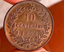 Umberto centesimi 1894 usato  Roma