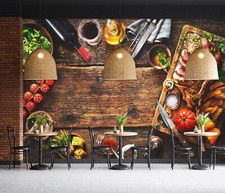 Usado, 3D Restaurant Steak Q6735 Tapete Wandgemälde Fototapete Selbstklebend Kay comprar usado  Enviando para Brazil