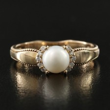 10k pearl diamond for sale  Hubert