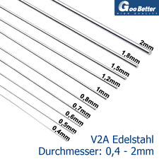 Federstahldraht Durchmesser 0,4 - 2mm Federdraht V2A Edelstahl Rostfreier Draht, usado comprar usado  Enviando para Brazil