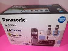 Sistema de telefone sem fio Panasonic KX-TG7743 3 aparelhos DECT 6.0 Link2Cell prata comprar usado Sistema de telefone sem fio Panasonic KX-TG7743 3 aparelhos DECT 6.0 Link2Cell prata comprar usado  Enviando para Brazil