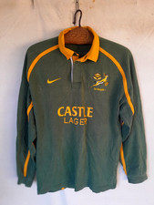 Camisa de Rugby Masculina Vintage África do Sul Pequena Verde Springbok 02 Logotipo Bordado comprar usado  Enviando para Brazil