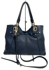 Usado, Bolsa satchel tiracolo Calvin Klein couro azul comprar usado  Enviando para Brazil