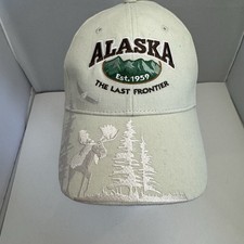 Chapéu ajustável bordado cáqui Alaska Head Gear ALASKA The Last Frontier novo sem etiquetas comprar usado  Enviando para Brazil