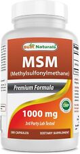 Best Naturals MSM 1000 mg 180 cápsulas, usado comprar usado  Enviando para Brazil