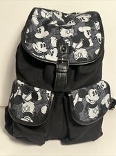 Mochila Disney Mickey Mouse couro preto e branco Disney 100º aniversário comprar usado  Enviando para Brazil