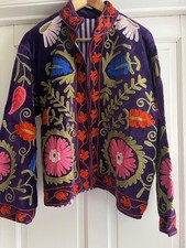 Purple velvet embroidered for sale  BRIDGWATER