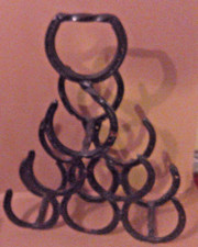 Horseshoe wine rack for sale  DERBY
