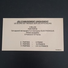 Pinball pricing card d'occasion Pinball pricing card d'occasion  Valenciennes