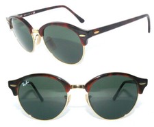 Ray Ban SONNENBRILLE BRAUN GRÜN GOLD RB 4246 990 CLUBROUND 4346 BRILLE 3016 ETUI comprar usado  Enviando para Brazil