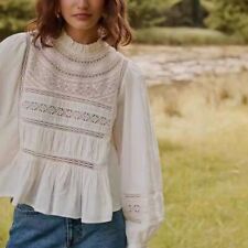 Usado, Blusa feminina Doen algodão renda branca manga lanterna comprar usado  Enviando para Brazil