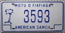 American samoa nummernschild gebraucht kaufen  Euskirchen