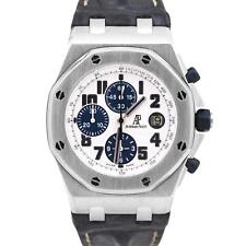 Audemars Piguet Royal Oak Offshore BRANCO Azul NAVY Cronógrafo Aço 26170ST comprar usado  Enviando para Brazil