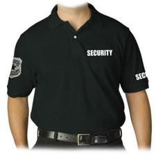 NOVA CAMISA POLO MASCULINA BORDADA PATCH SEGURANÇA UNIFORME PRETO TODOS OS TAMANHOS comprar usado  Enviando para Brazil