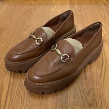 Mocassim plataforma couro marrom AREZZO tamanho UE 40 comprar usado  Enviando para Brazil