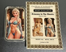 Princess In The Sheets Series #1: Elsie & Zela 1 Oz barra de arte prata com certificado de autenticidade comprar usado  Enviando para Brazil