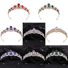 Tiara coroa feminina de cristal 3,6 cm de altura casamento rainha princesa formatura 8 cores comprar usado  Enviando para Brazil