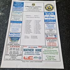 2003 teamsheet dumbarton for sale  TORQUAY