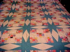 Usado, Colcha vintage colorida dupla 9 adesivos com cintas de estrelas 87849 comprar usado  Enviando para Brazil