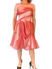 VESTIDO MATICEVSKI AUSTRALIA MALHA VERMELHA SUBDUCION FLARE DRAPEADO ALTERADO 2 comprar usado  Enviando para Brazil