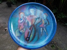Placa de músicos e dançarinos Polia Pillin Studio Pottery EUA 27cms C1950 comprar usado  Enviando para Brazil