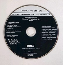 Usado, Disco DVD de reinstalação Dell Microsoft Windows 7 Professional SP1 64 bits comprar usado  Enviando para Brazil