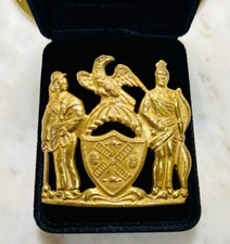 Dispositivo de tampa NYPD obsoleto Eagle-Topped-Stamped Johnson National (AR) circa. 1935 comprar usado  Enviando para Brazil