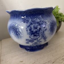 Vaso de flores antigo grande azul e branco Jardinaire madeira e filho marcado comprar usado  Enviando para Brazil