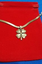 Collana quadrifoglio acciaio usato  Venetico